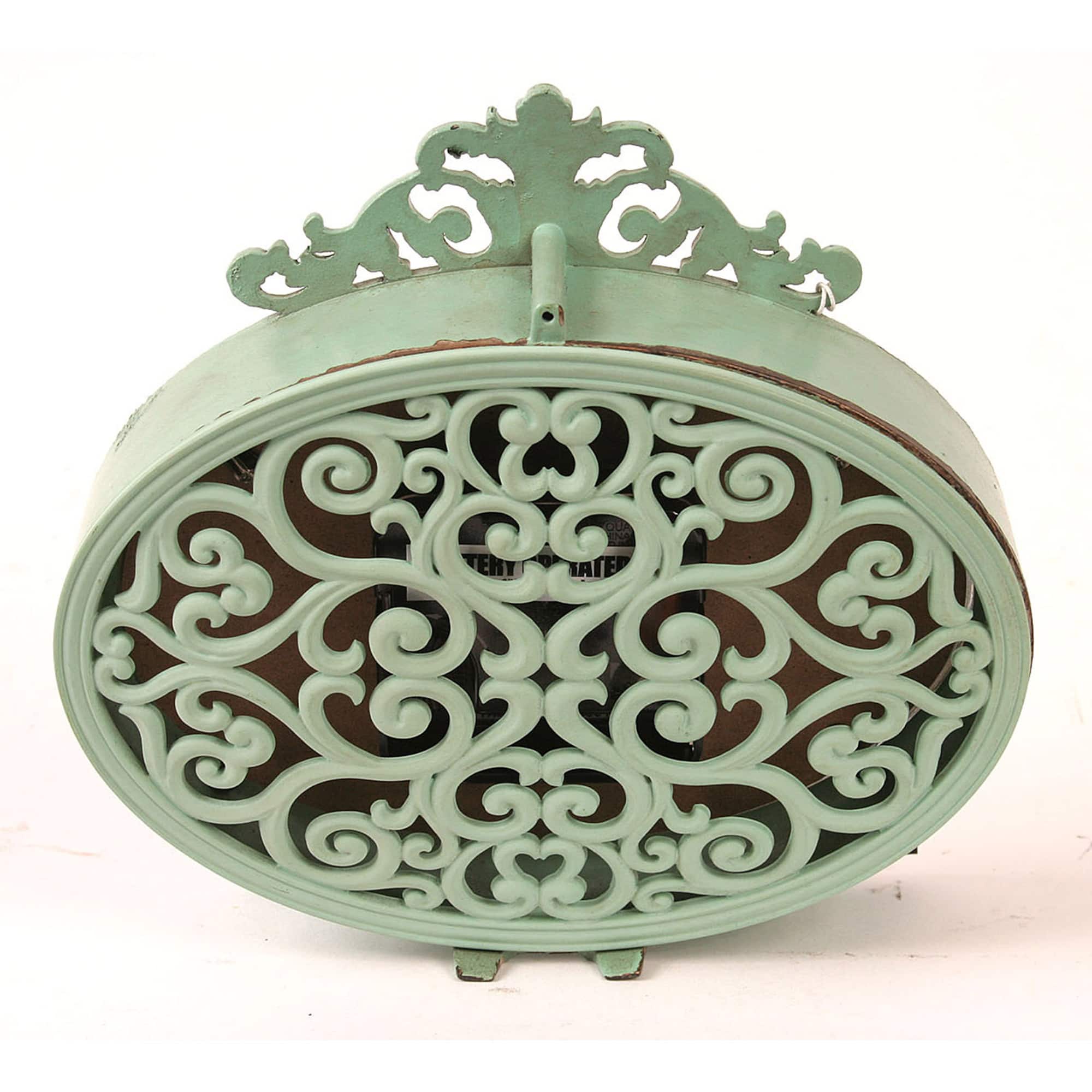Hello Honey® Aqua Pewter Mantle Clock
